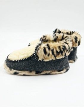 Natūralios Vilnos Šlepetės "Wild Leopard"