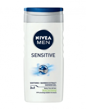 Dušas želejas "NIVEA Sensitive 3in1", 250 ml