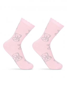 Vaikiškos kojinės "Pink Teddy"