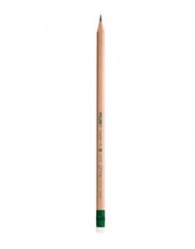 HB wooden graphite pencil with eraser