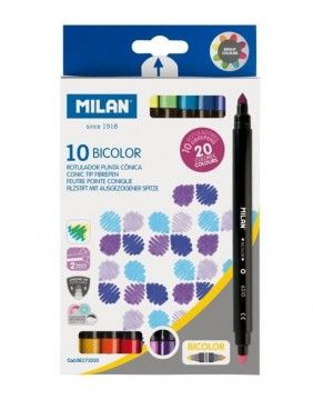 Marķieru pildspalvas Bicolor 10 gab