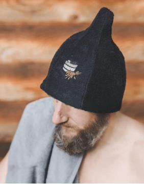 Sauna hat "Black Head Cover"