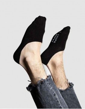 Vyriškos Pėdutės "Bamboo Invisible Black" 3 vnt
