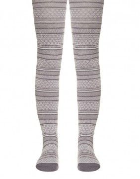 Tights For Children "Ornaments in Grey"