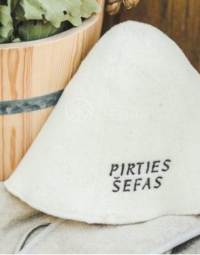 шапка для сауны "Pirties Šefas White"