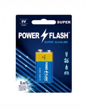 Batteries POWER FLASH Super Alkaline 6LR61 9V