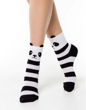 Moteriškos kojinės "Panda Look"