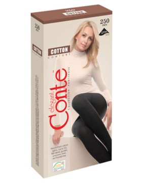 Pėdkelnės "Cotton Comfort Black" 250 Den