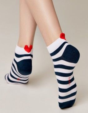 Moteriškos kojinaitės "Stripe Heart"