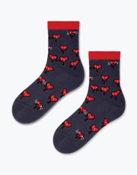 Moteriškos kojinės "Hearts Red"