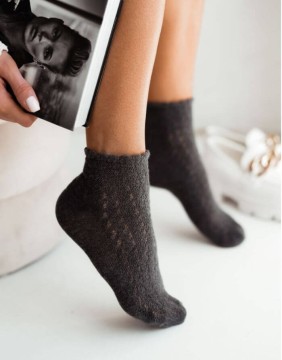 Moteriškos kojinės "Azurowe Dark Grey"