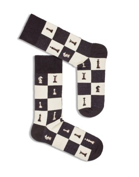 Vyriškos kojinės "Chess Pattern Brown"