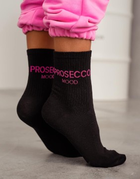 Moteriškos kojinės "Prosecco Mood Black"
