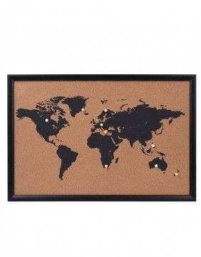 Board Map "Whole World" Black