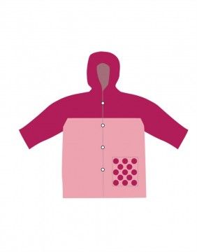 Baby Raincoat "Pink Drop"