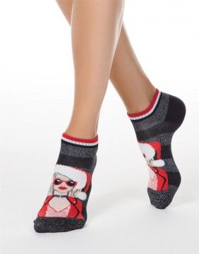 Moteriškos kojinės "Santa Lady"