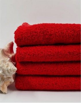 Šukuotinės medvilnės rankšluostis "Red Cotton"