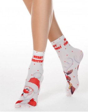 Moteriškos kojinaitės "Happy Christmas"