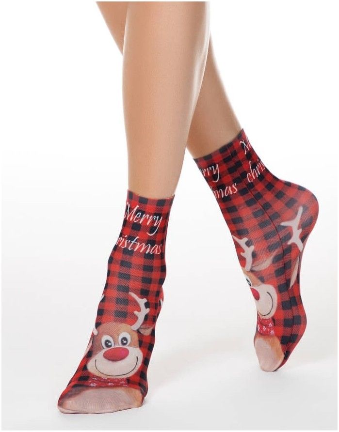 Women's socks "Happy Moose"