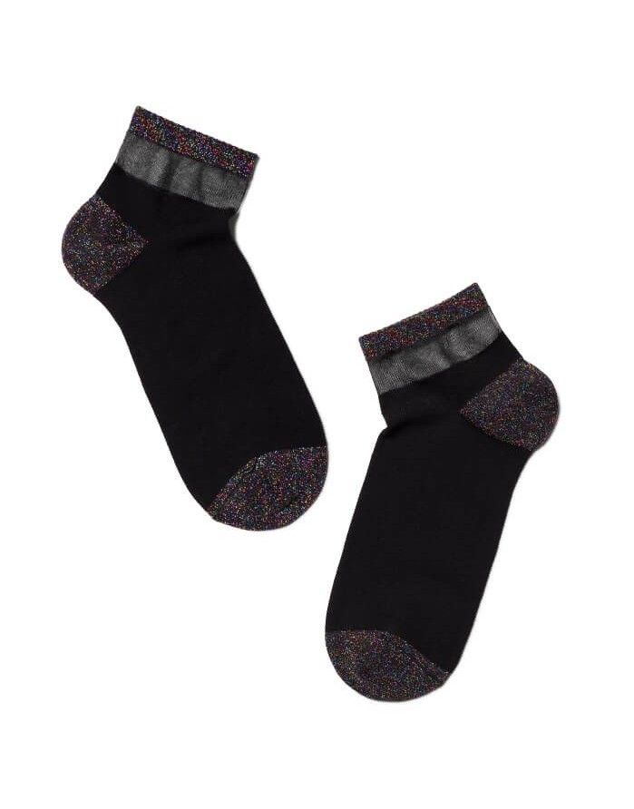 Women's socks ''Shiny Black''
