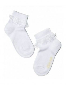 Children's socks "Dotty White"