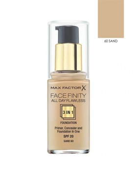 Kreminė pudra MAX FACTOR "Facefinity All Day Flawless 3in1", 60 Sand, 30 ml