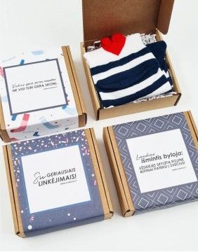 Socks Gift set for HER "Stripes Heart"