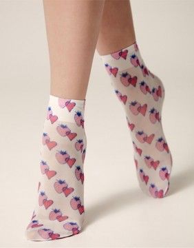 Women's socks "Strawberry Hearts"