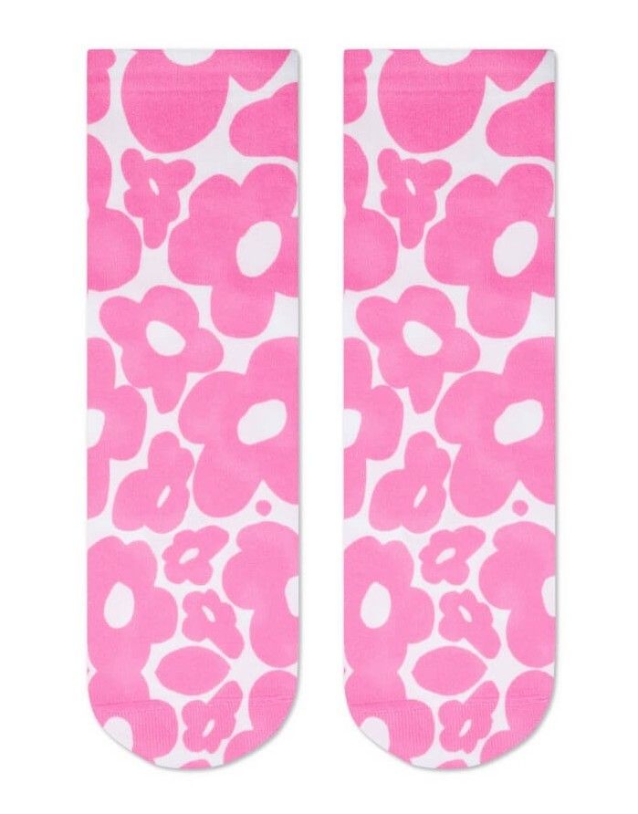 Women's socks "Pink Flowers Field"
