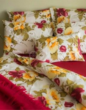 Satīna gultas veļas komplekts "Flower"