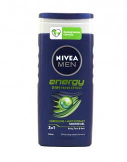 Dušo Želė "Nivea Men Energy 24H, 3 in 1", 250 ml