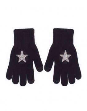 Gloves "Crystal Star in Black"