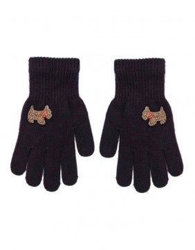 Gloves "Golden Puppy in Black"