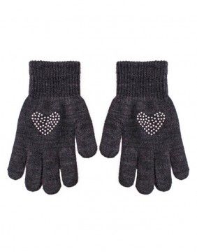 Gloves "Heart in Grey"