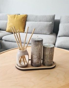 Didelis padėkliukas žvakei "Cozy"