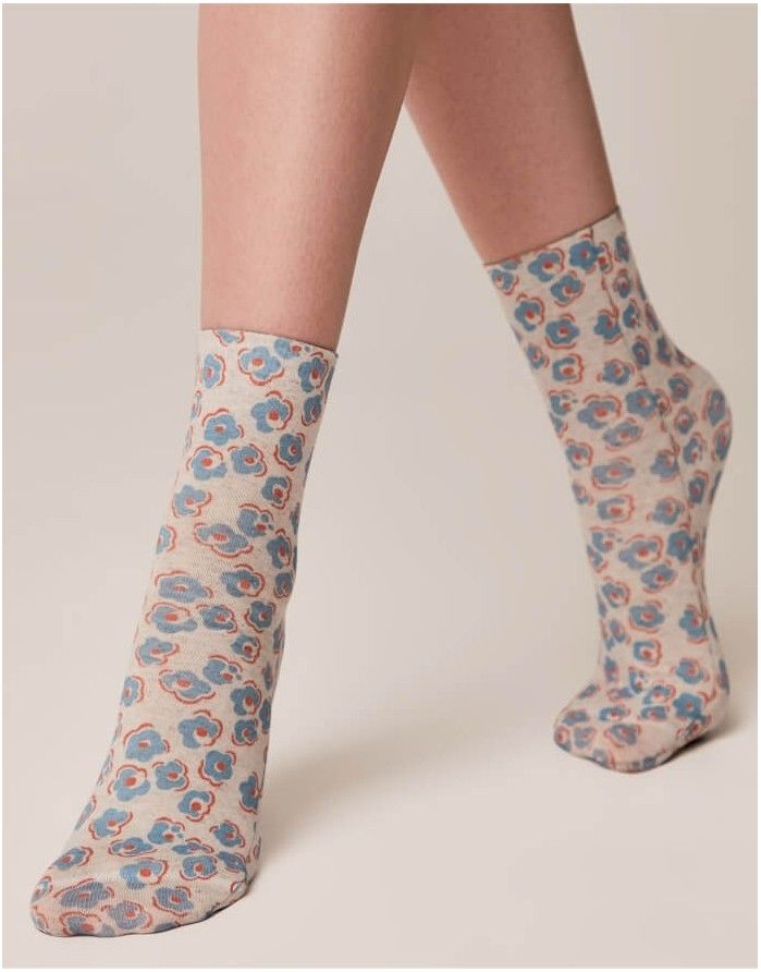Women's socks "Blue Flower"